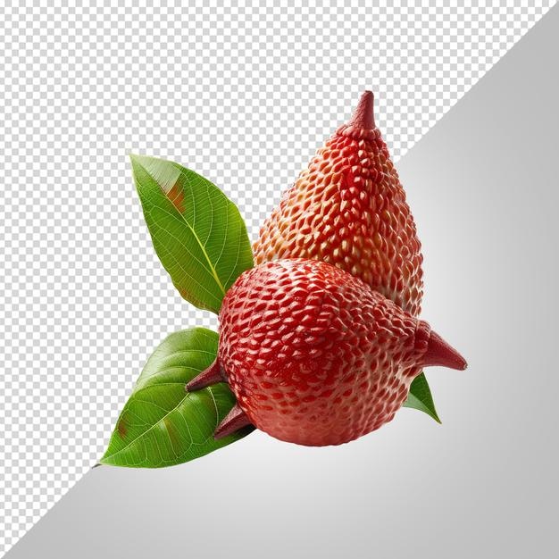 PSD ein bild einer erdbeere, auf der das wort erdbeere steht