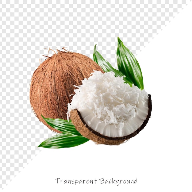 ein Bild einer Kokosnuss mit den Worten transparenta darauf geschrieben