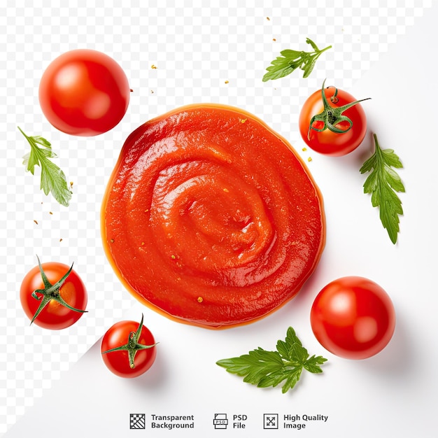 PSD ein bild einer tomate und einer tomate.