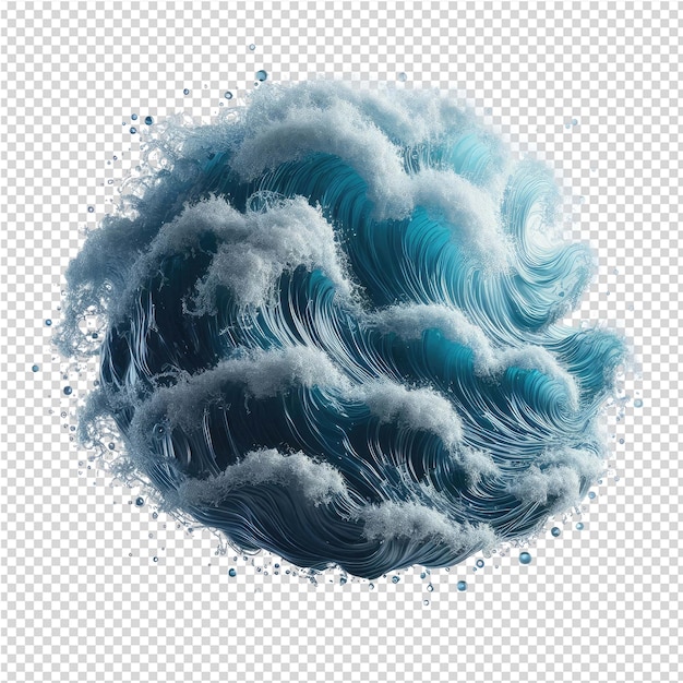 PSD ein bild einer wolke, die aus dem wasser stammt