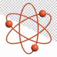 PSD ein bild eines atoms mit dem wort atom darauf.