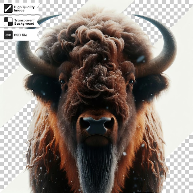 PSD ein bild eines bison mit einem bild eines büffels darauf