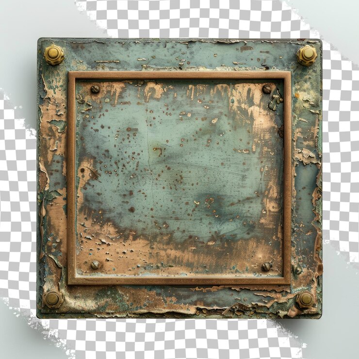 ein Bild eines Metallstücks mit blauem Hintergrund und dem Wort b darauf