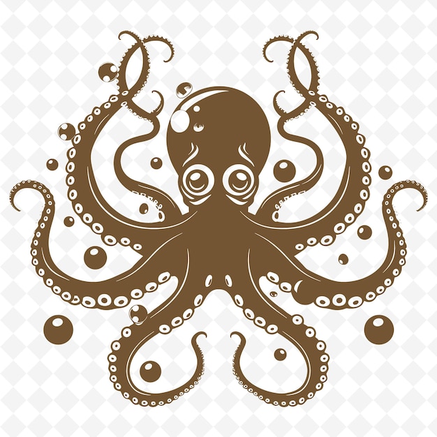 PSD ein bild eines oktopus mit dem wort oktopus darauf