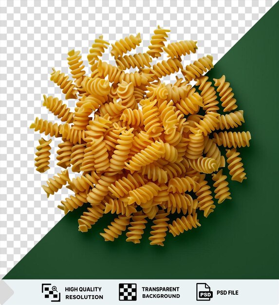 PSD ein bild eines stapels nudeln mit den worten macaroni darauf