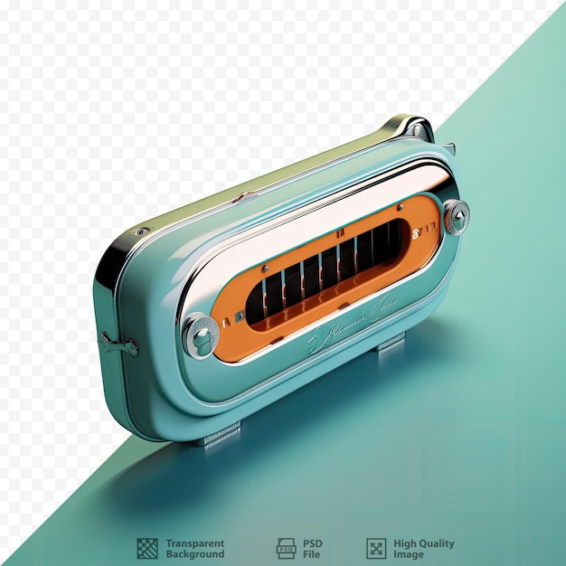 PSD ein bild eines toasters, auf dem „die tageszeit“ steht.