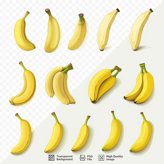 PSD ein bild von bananen mit dem wort „banane“ darauf.