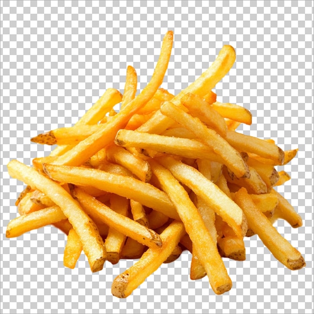 ein Bild von einem Haufen Pommes Frites auf einem Schachpapier