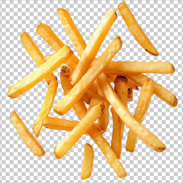 ein Bild von Pommes Frites und einem gerasterten Hintergrund