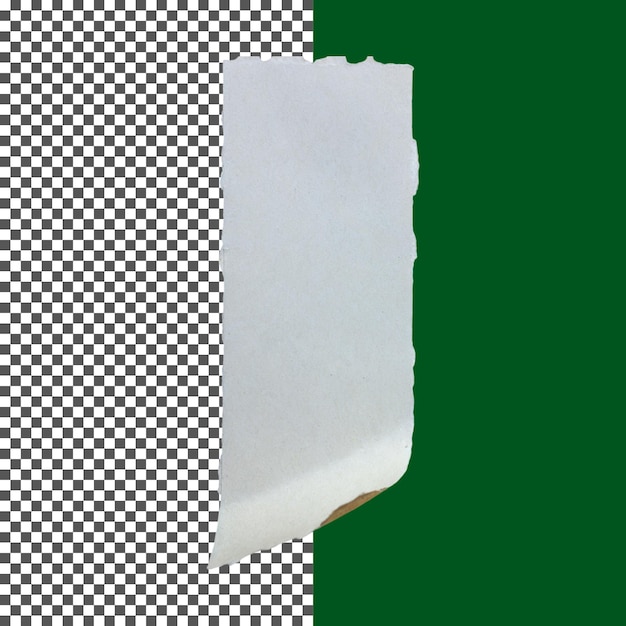 ein Blatt Papier High-Resolution zerrissenes Papierstück für kreative Verwendung auf durchsichtigem Hintergrund png