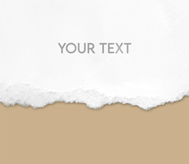 ein Blatt Papier mit den Worten Ihr Text darauf