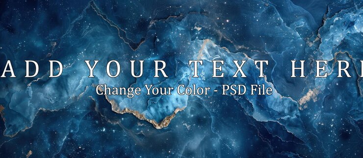 PSD ein blau-goldenes wirbelmuster mit einem starburst-effekt