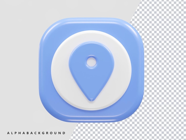Ein blau-weißes App-Symbol mit einem weißen Kreis und einem blauen Kreis.