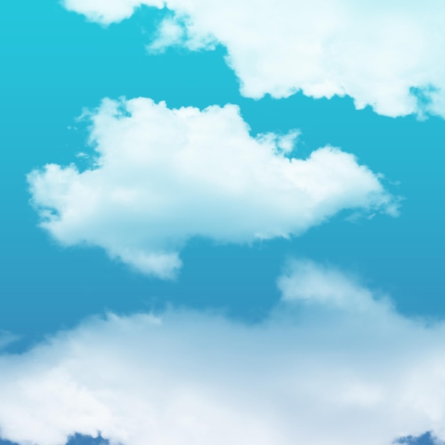 ein blauer Himmel mit Wolken und eine weiße Wolke