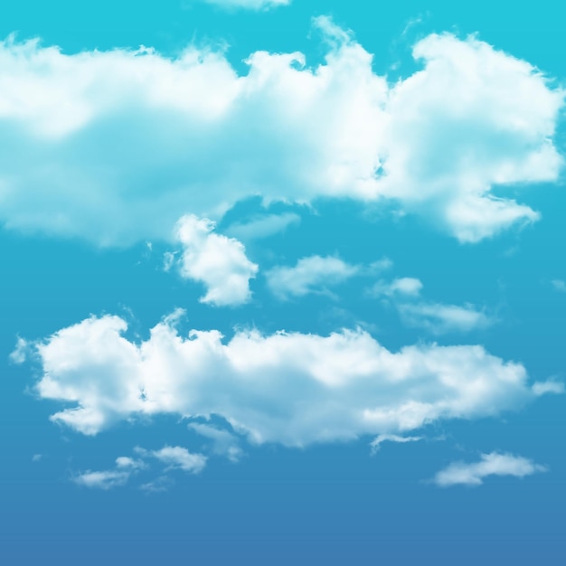 ein blauer Himmel mit Wolken und einer herzförmigen Wolke