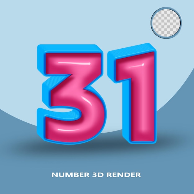Ein blauer Hintergrund mit der Nummer 3 und einem Quadrat.