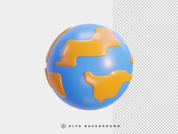 Ein blauer und gelber Ball mit den Worten Alfalfa im Hintergrund