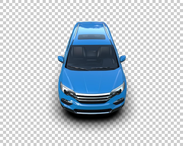 ein blaues Auto mit offener Motorhaube wird gezeigt