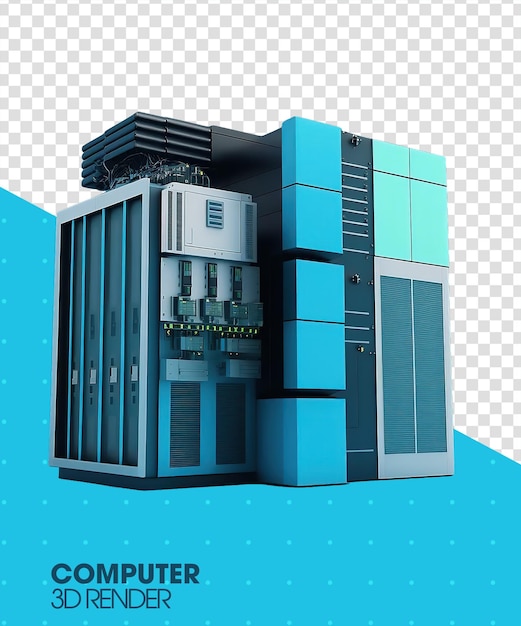 Ein blaues Plakat für Informatik und Technik