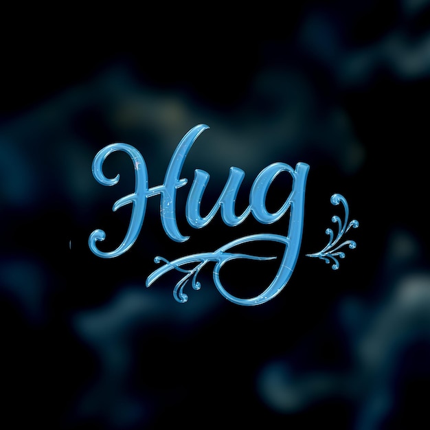 ein blaues Schild mit der Aufschrift Hug