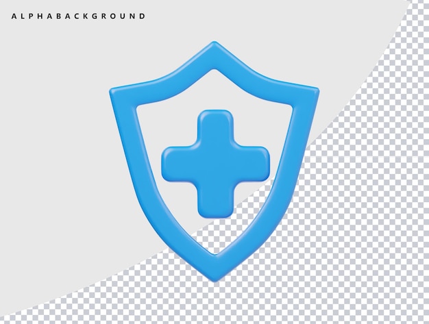 ein blaues Schild mit einem Kreuz darauf