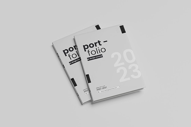 PSD ein buch mit dem titel port - portfolio der firma port - portfolio.