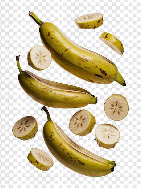 PSD ein bündel bananen mit dem wort frucht darauf