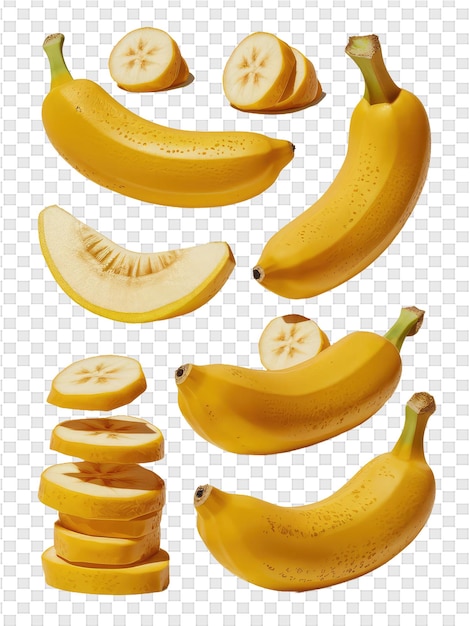 PSD ein bündel bananen mit einem ausschnitt von oben