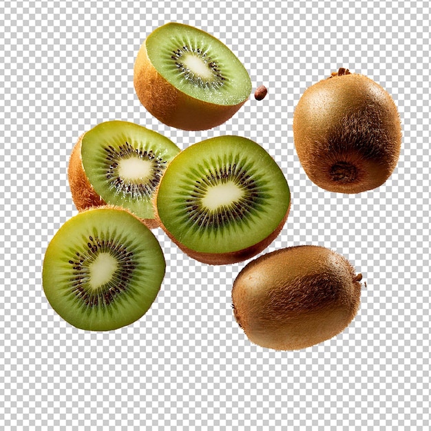 ein Bündel Kiwi-Früchte mit Kiwi an der Spitze