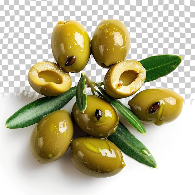 PSD ein bündel oliven mit dem wort oliven darauf