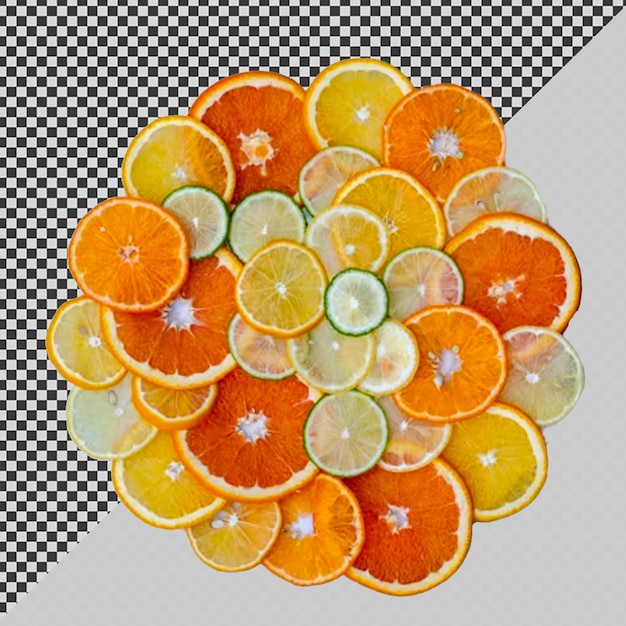 ein Bündel Orangen auf einem schwarz-weißen Hintergrund