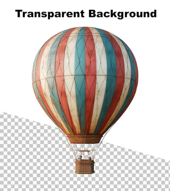 Ein bunter Heißluftballon im Flug
