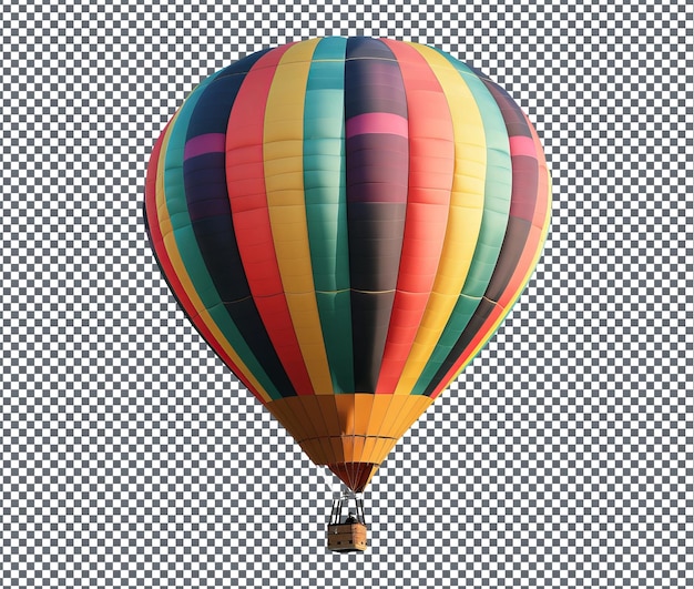 ein bunter Heißluftballon mit einem regenbogengestreiften Muster