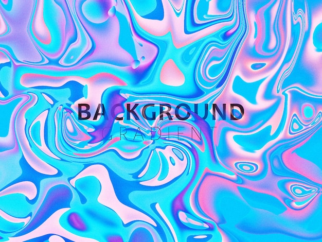 Ein bunter Hintergrund mit dem Hintergrund des in Schwarz und Blau geschriebenen Wortes
