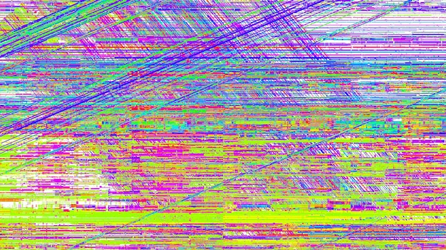 ein Computerbildschirm mit bunten Linien und einem grünen und rosa Hintergrund