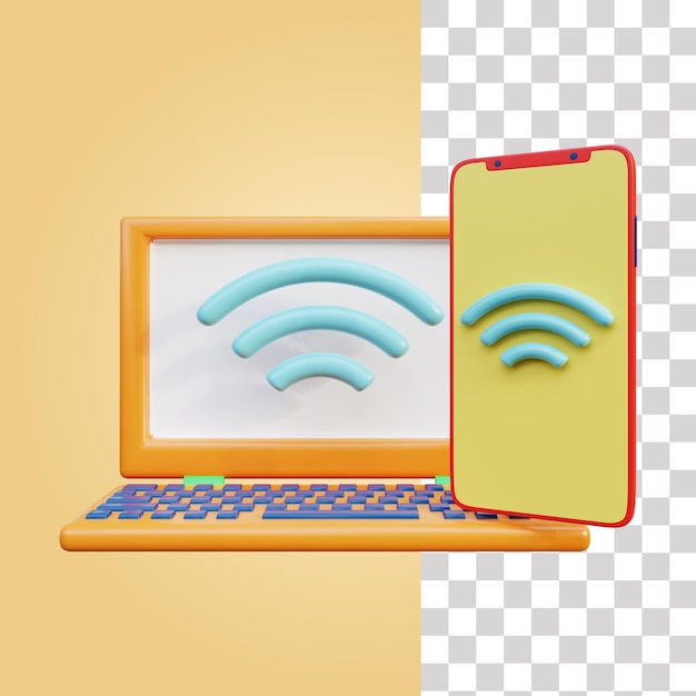 Ein Computerbildschirm mit WLAN-Symbol darauf