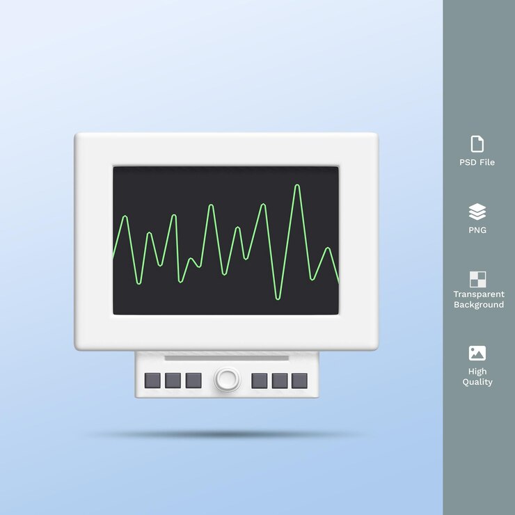PSD ein computermonitor-kardiogramm