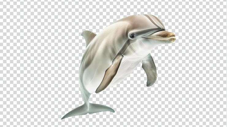 PSD ein delfin auf einem durchsichtigen hintergrund