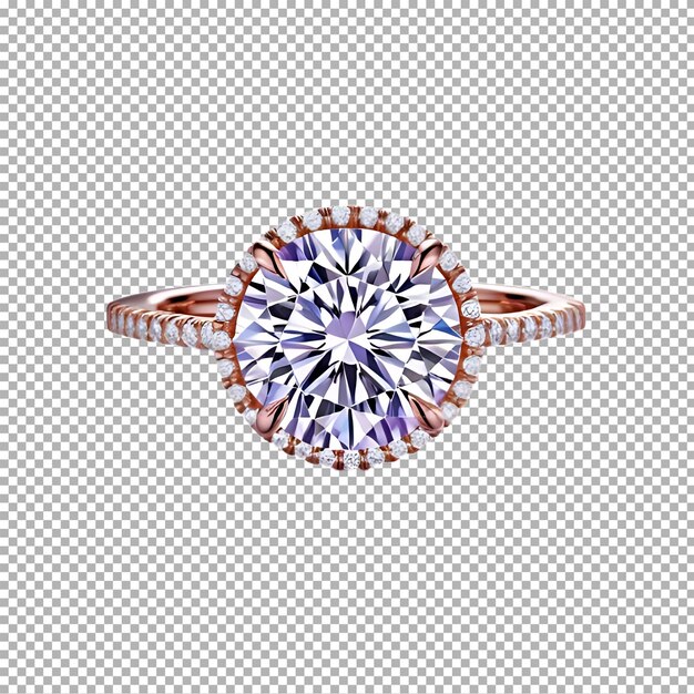 Ein Diamantring mit einem Diamanten darauf