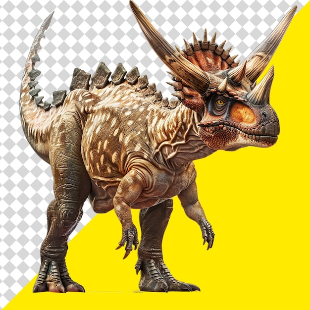 PSD ein dinosaurier mit einem gelben hintergrund, auf dem steht dinosaurier