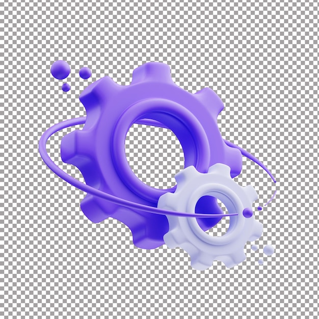 Ein Einstellungs-Ikonen-Rendered-Datei