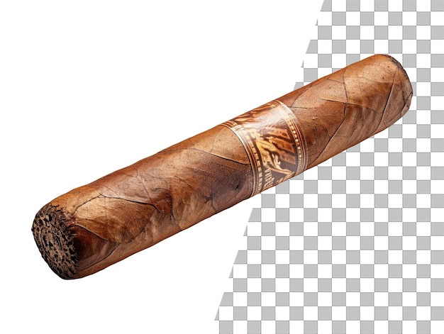 Ein einzelnes Zigarrenfoto mit durchsichtigem Hintergrund