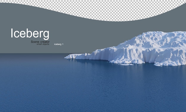 Ein Eisberg im Winter, der aus vielen Blickwinkeln fotografiert wurde