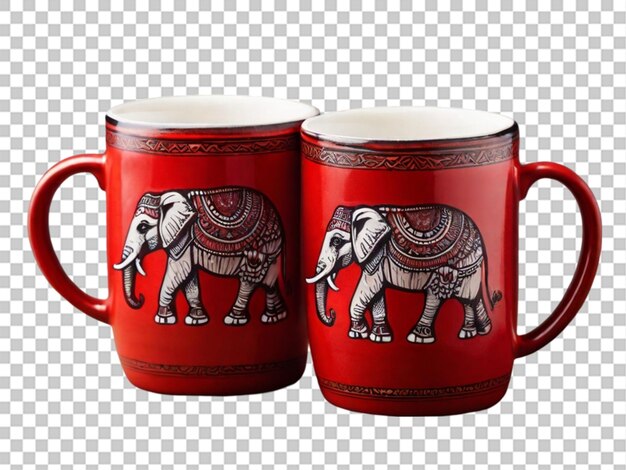 PSD ein elefant schlürft heißen kaffee auf einem holztisch durch ki