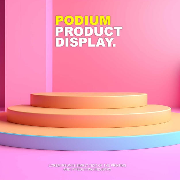 ein elegantes und luxuriöses Podiumsmodell für die Produktpräsentation