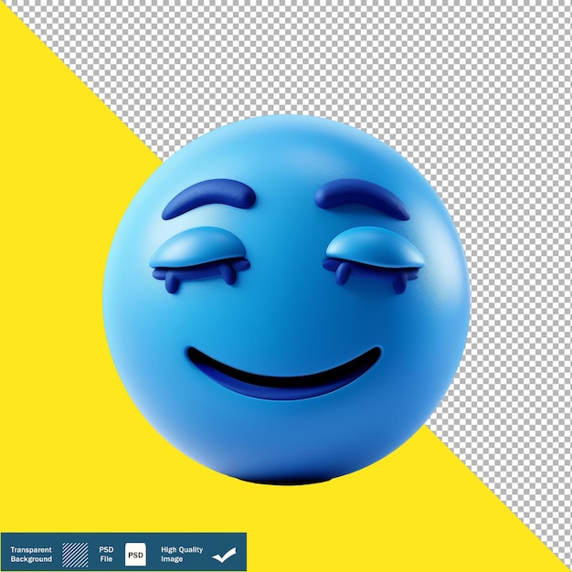 Ein entspannter emoji weißer hintergrund transparenter hintergrund png psd