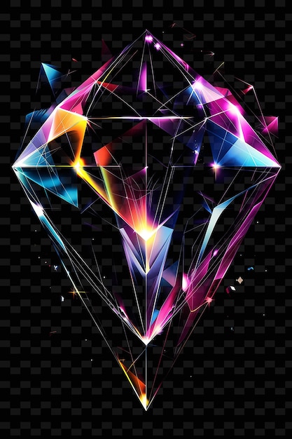 PSD ein farbenfroher diamant mit dem wort  der name des diamanten