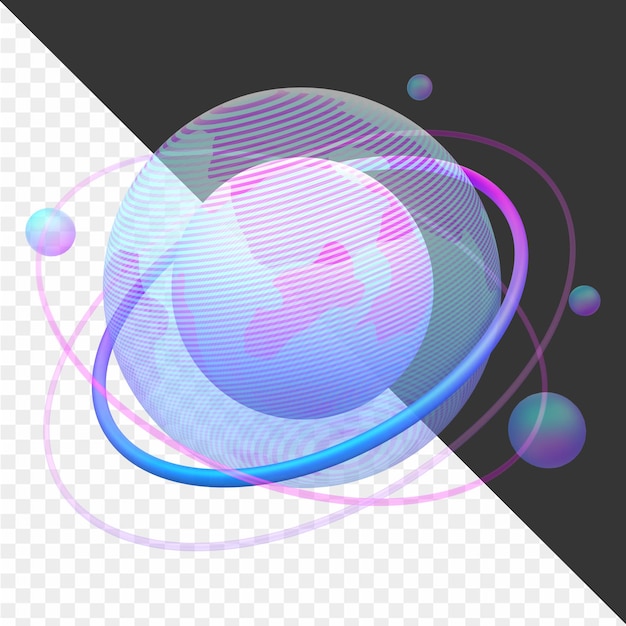 ein farbenfrohes Bild eines Globus mit dem Wort Erde darauf