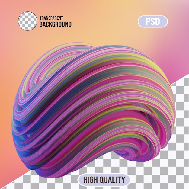 ein farbenfrohes Bild eines regenbogenfarbigen Balls mit den Worten "hohe Qualität"