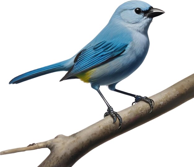 PSD ein farbenfrohes gemälde eines künstlich erzeugten bluegray-tanager-vogels